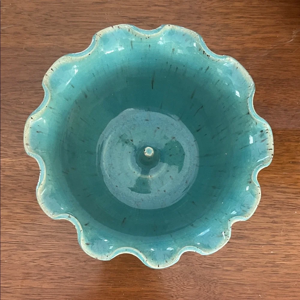 Hand Crafted Pottery Juicer Full Moon Pottery Light Turquoise Blue